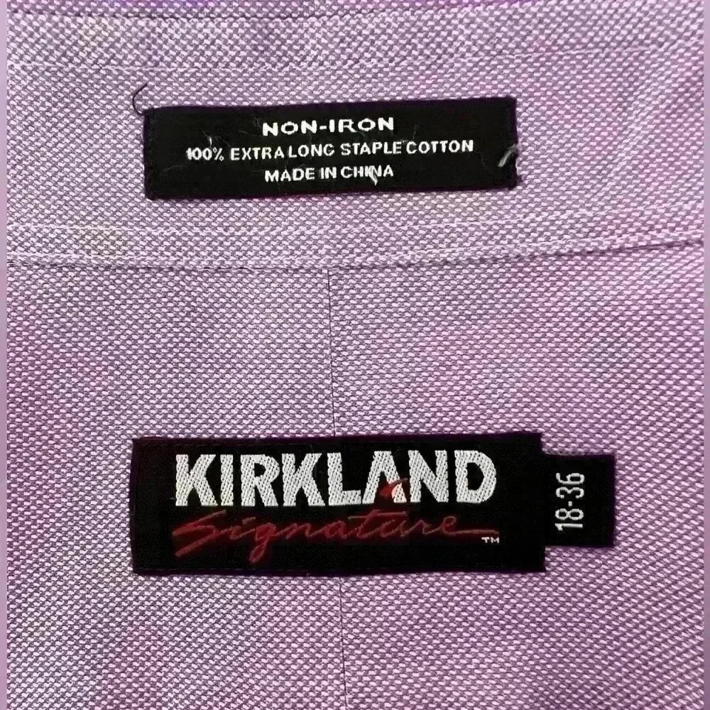Kirkland Lavender Dress Shirt. Size 18-36 - Picture 6 of 7